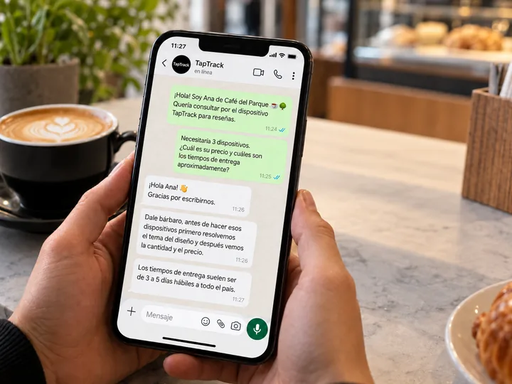 Consulta por WhatsApp con TapTrack